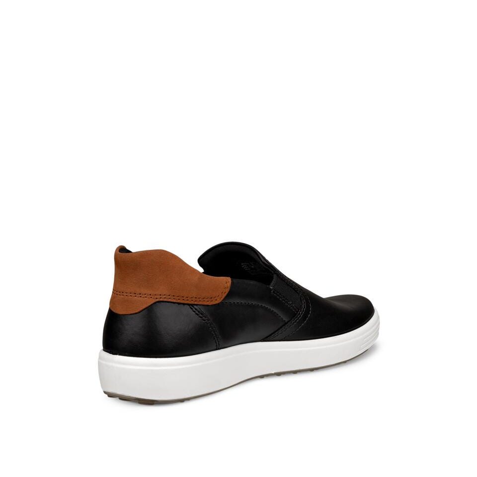 ECCO SOFT 7 EASY SLIP ON SNEAKER BLACK