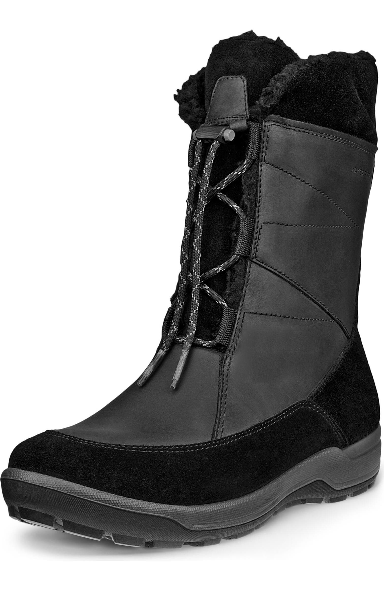 ECCO Trace Lite Waterproof Faux Shearling Lined Hiking Boot