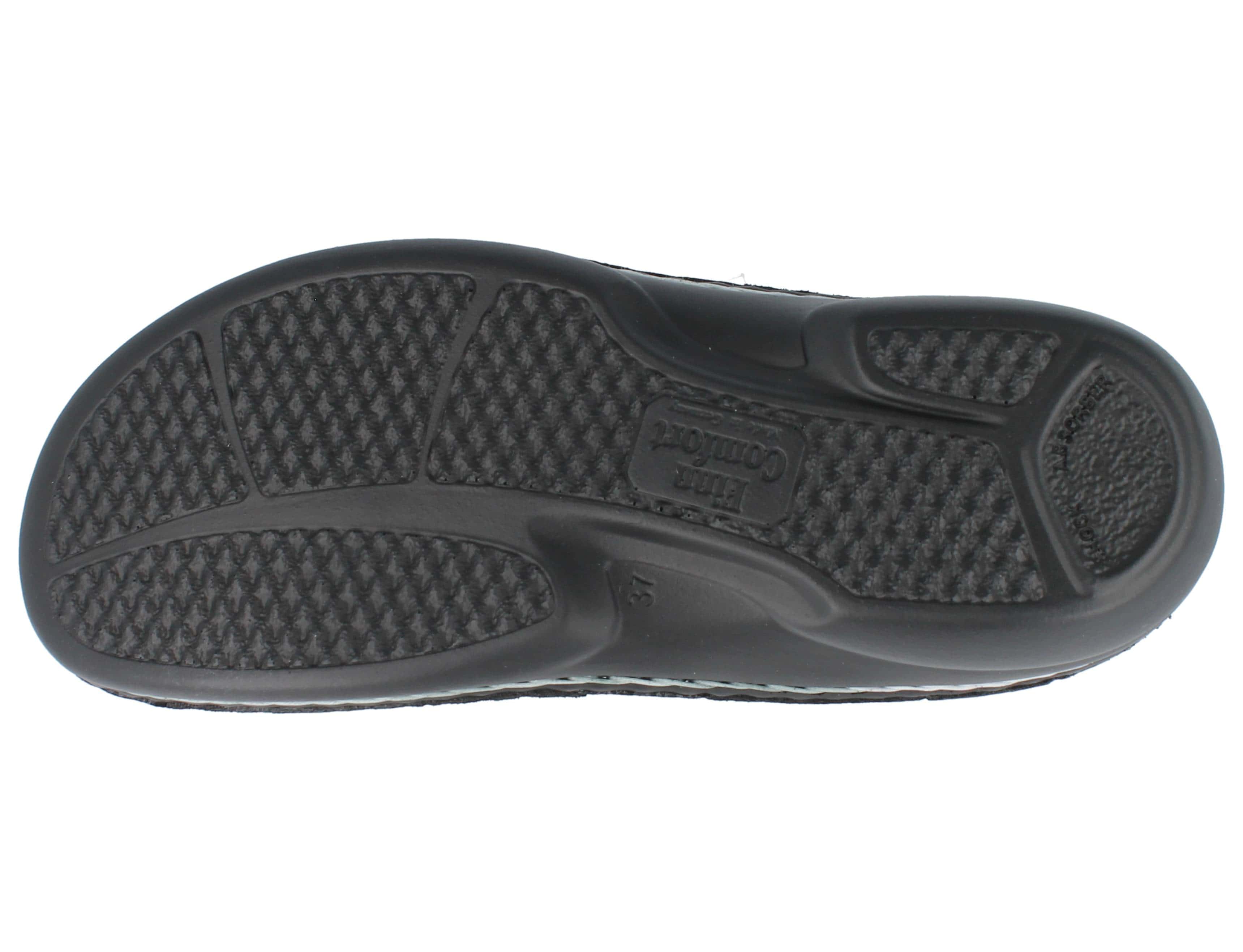 SANDALE À TALON FERMÉ FINN COMFORT BIELLA EN NAPPA NOIR SOUPLE