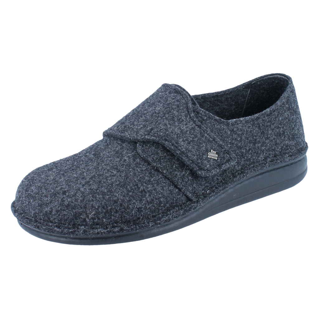 FINN COMFORT FILZMOOS ANTHRACITE WOOLFELT SLIPPERS 6501-41616