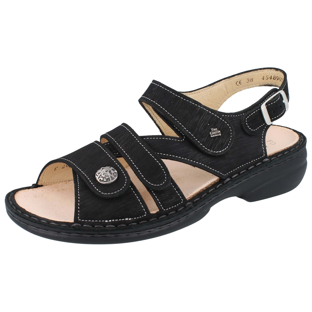 FINN COMFORT GOMERA SANDAL BLACK ASTOR