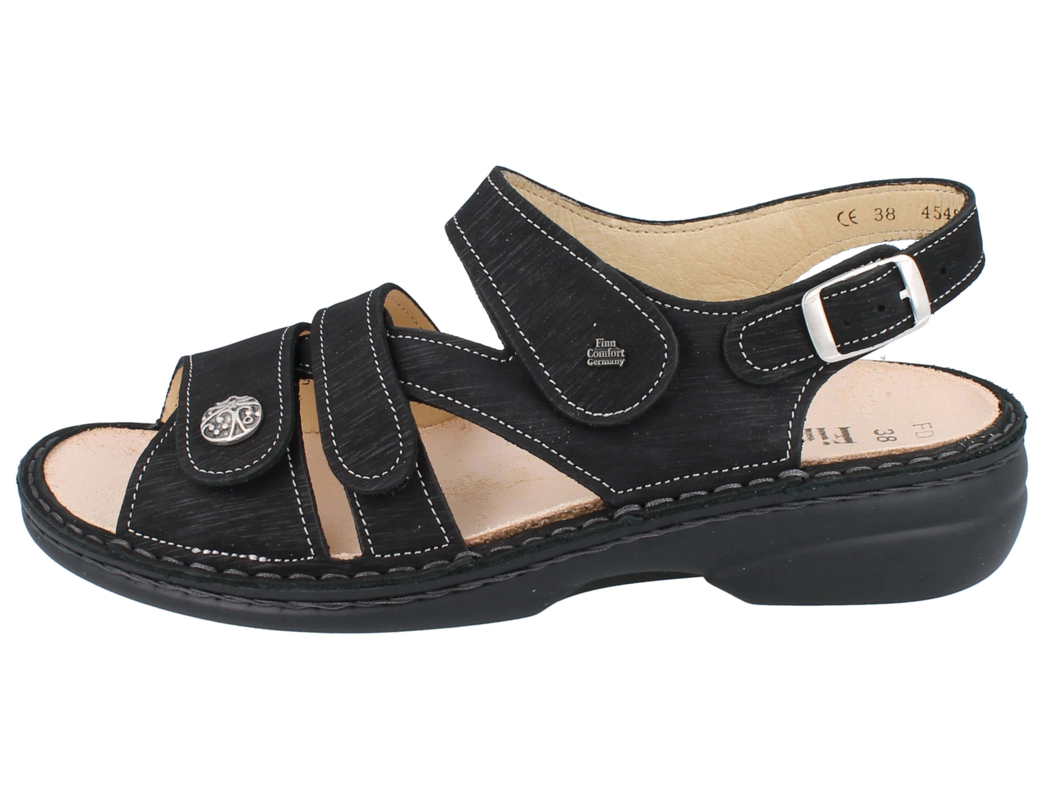 FINN COMFORT GOMERA SANDAL BLACK ASTOR