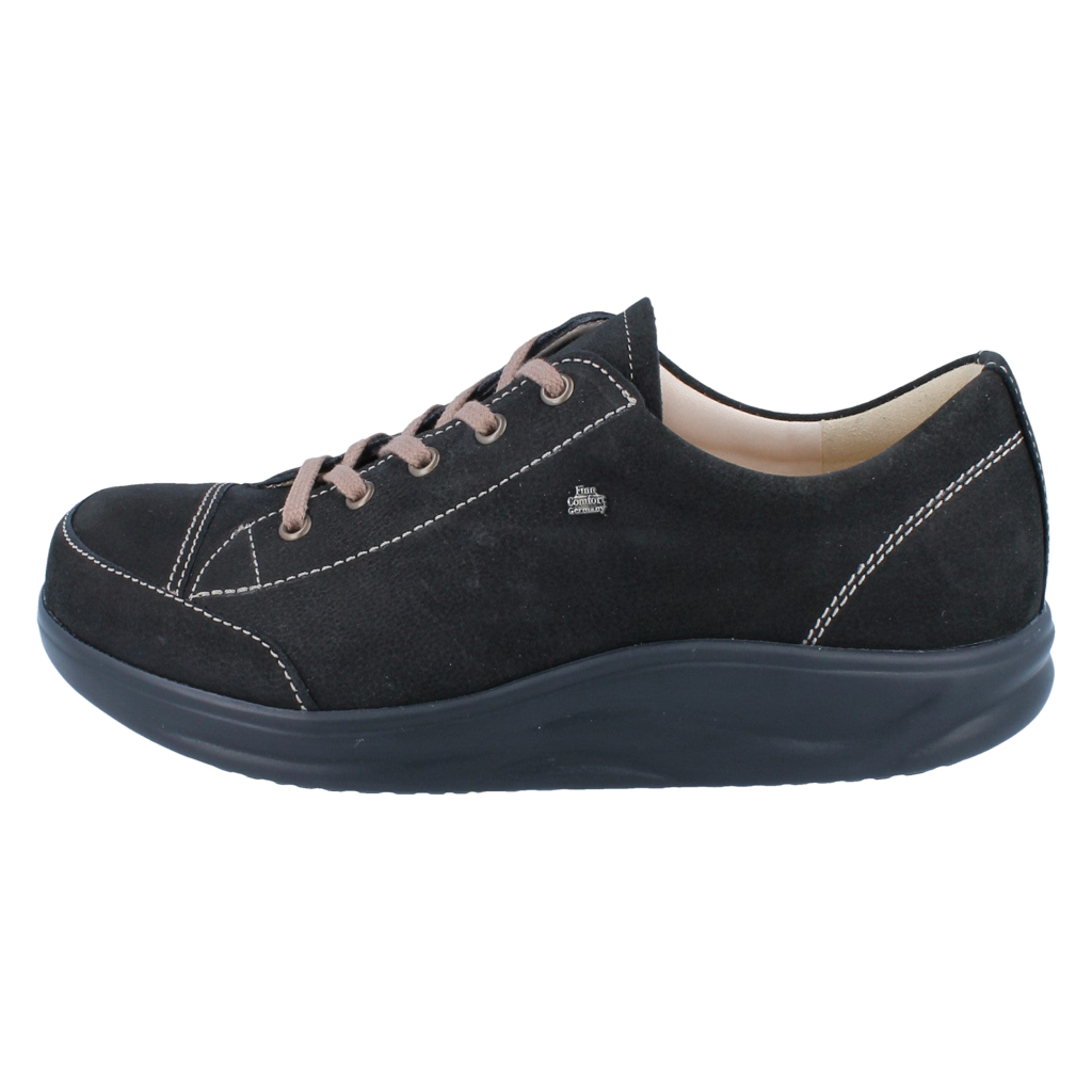 FINN COMFORT IKEBUKURO SNEAKER LACE UP BLACK RODEOBUCK