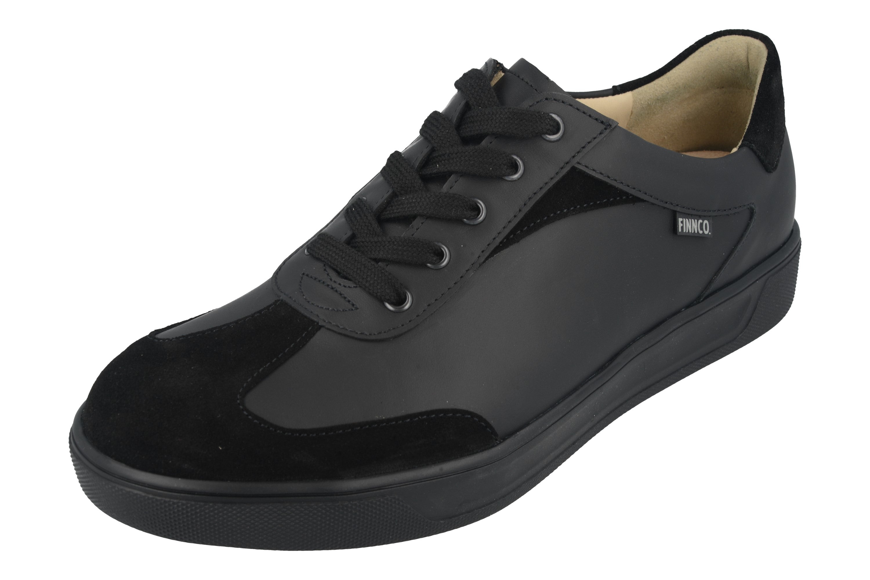 Finn Comfort ブラックレースアップシューズ FINN COMFORT INTERLAGOS BLACK