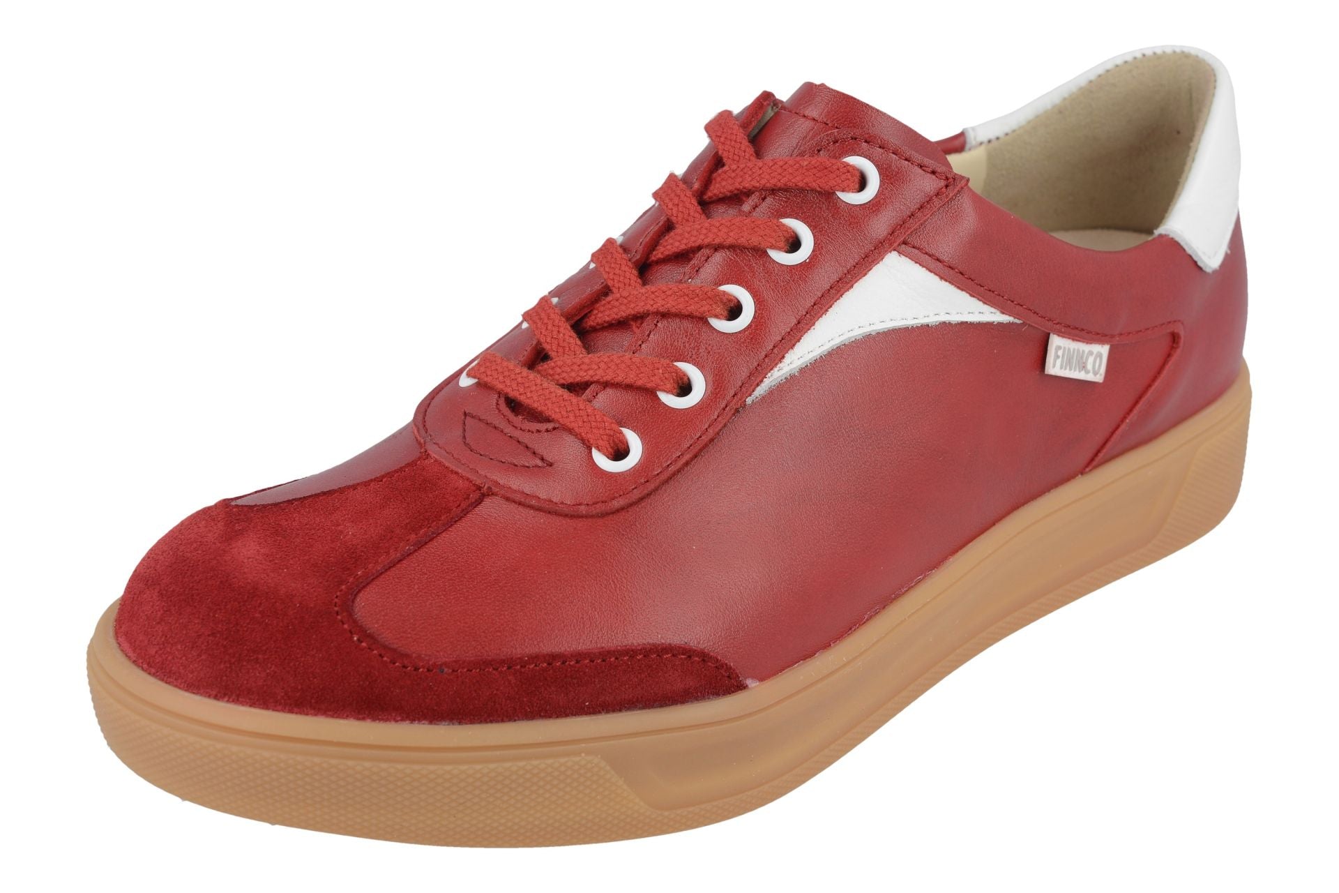 BASKETS FINN COMFORT INTERLAGOS À LACETS POMODORE/BLANC