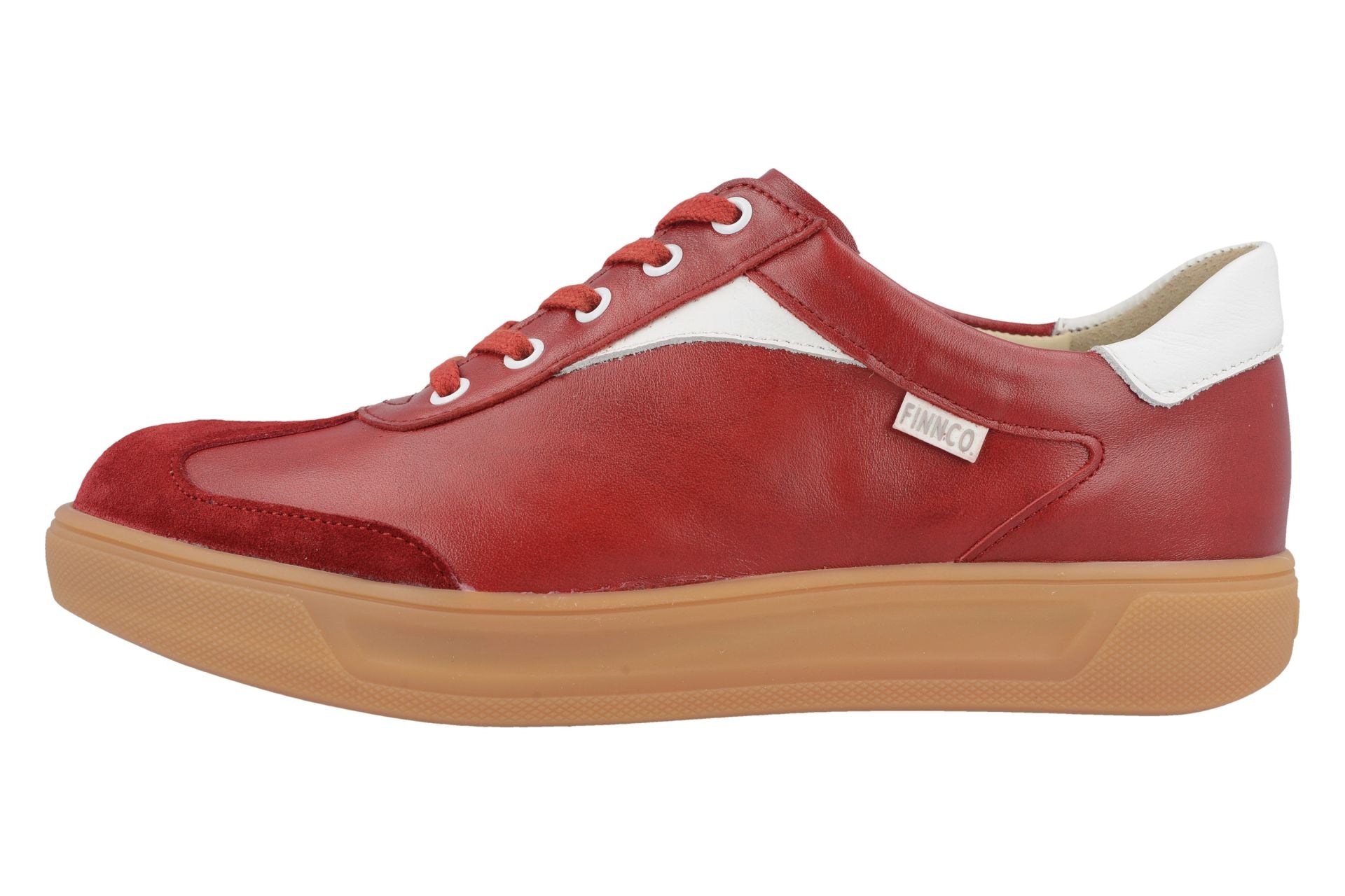 BASKETS FINN COMFORT INTERLAGOS À LACETS POMODORE/BLANC