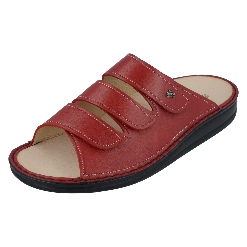 FINN COMFORT KORFU SANDAL RED POMODORE WOMEN MEN FOOT SENSATION ONLINE STORE CANADA TORONTO VANCOUVER FREE DELIVERY FAST SHIPPING BEST RANGE COLLECTION