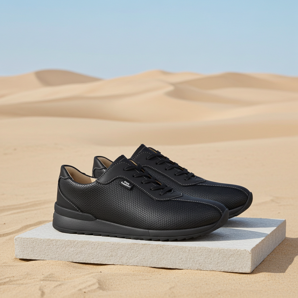 FINN COMFORT MELK SOFT WOMEN'S SNEAKER BLACK NURI