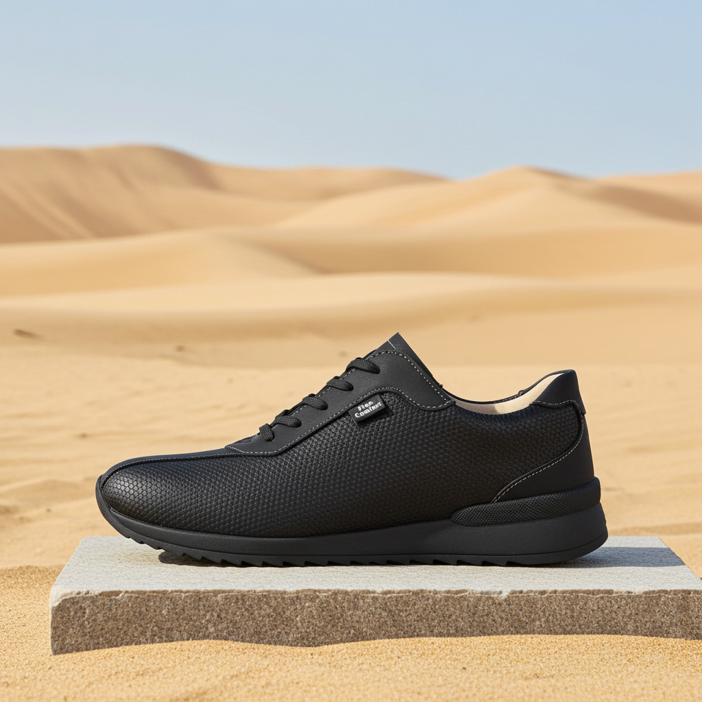 FINN COMFORT MELK SOFT WOMEN'S SNEAKER BLACK NURI