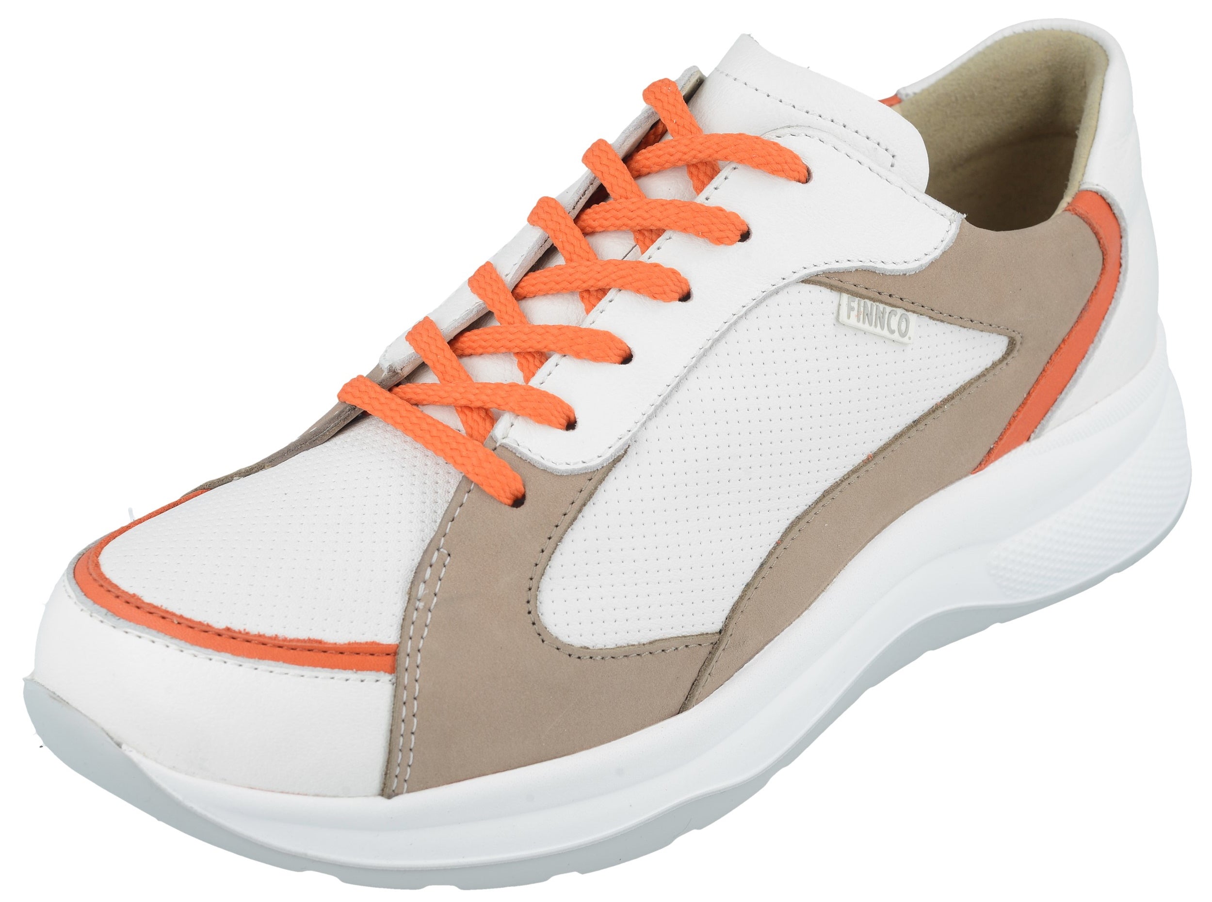 FINN COMFORT PICCADILLY BLANC/ORANGE