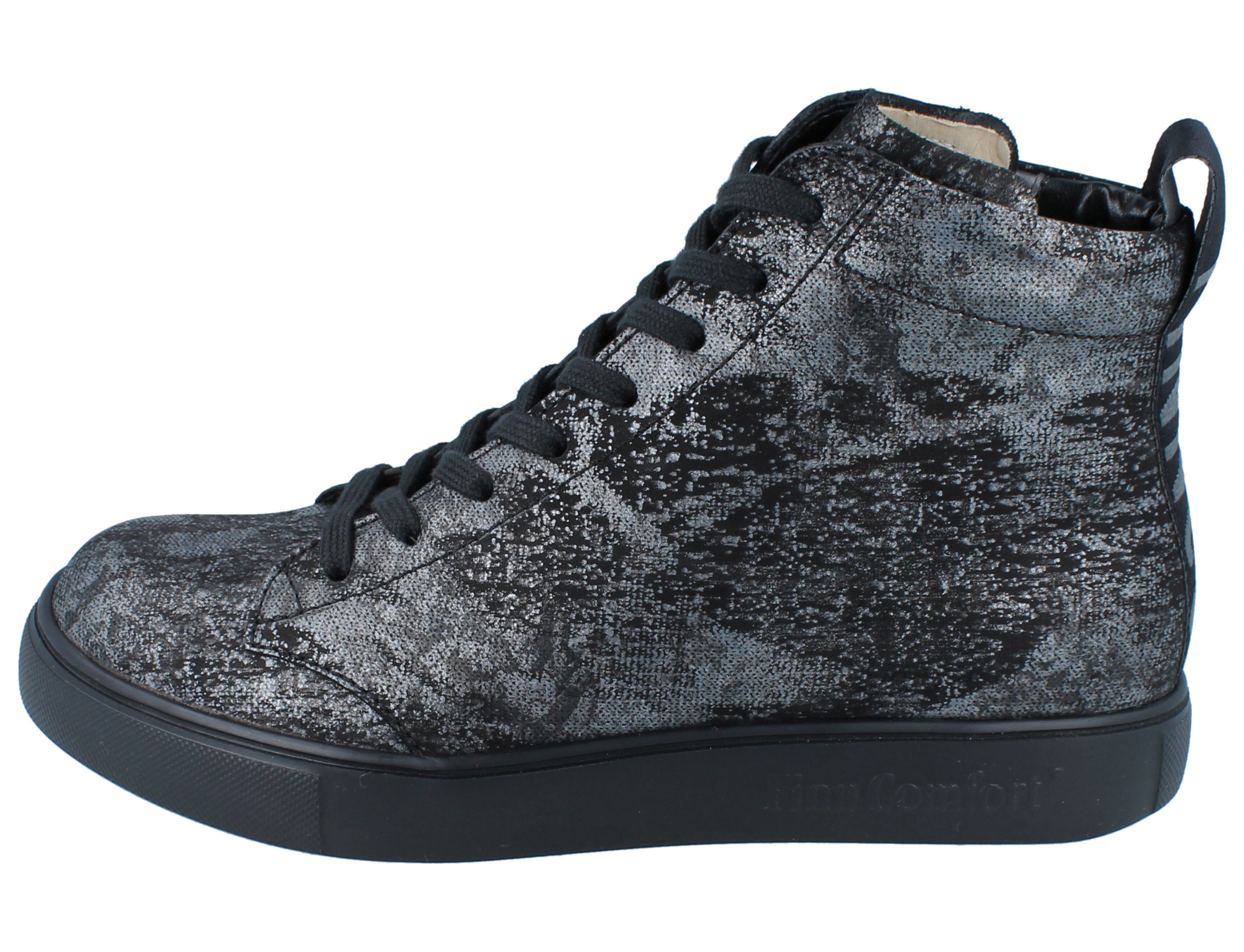 FINN COMFORT PISCO NERO ARGENT (FERMETURE ÉCLAIR)