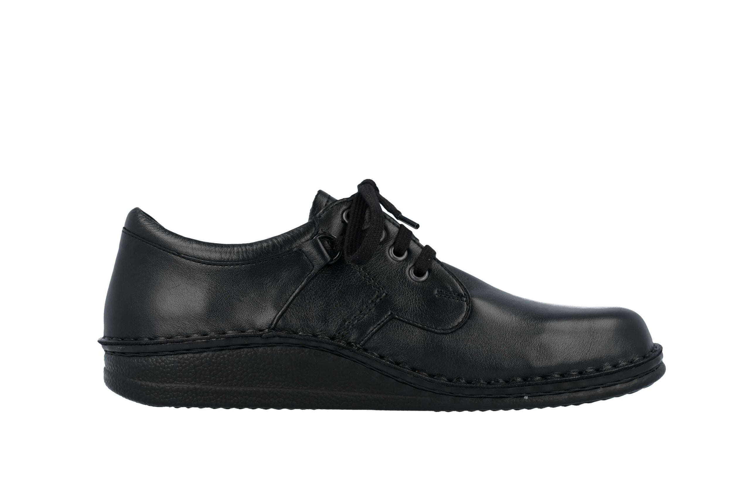 FINN COMFORT VAASA À LACETS EN CUIR NAPPA NOIR