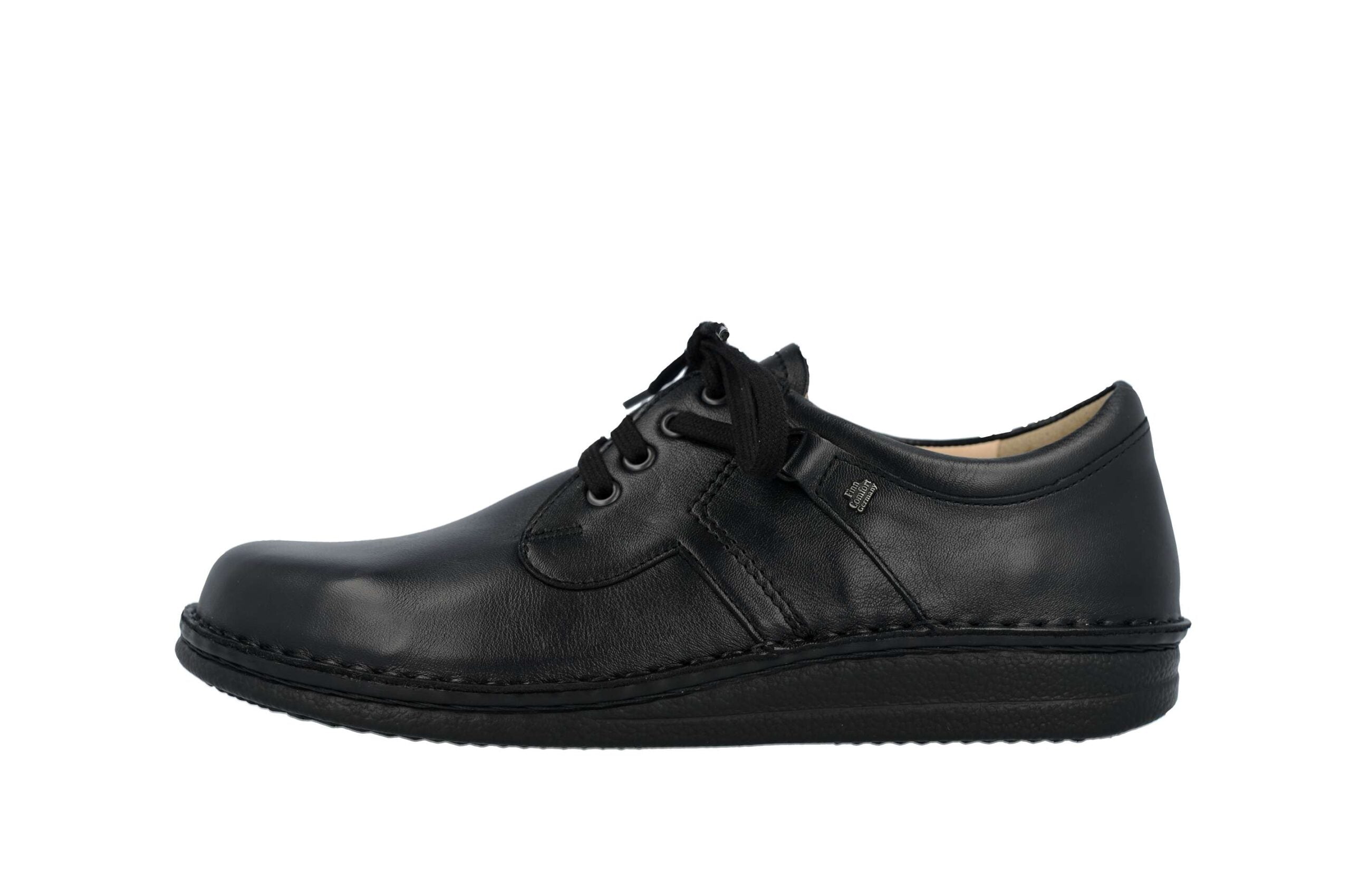 FINN COMFORT VAASA À LACETS EN CUIR NAPPA NOIR