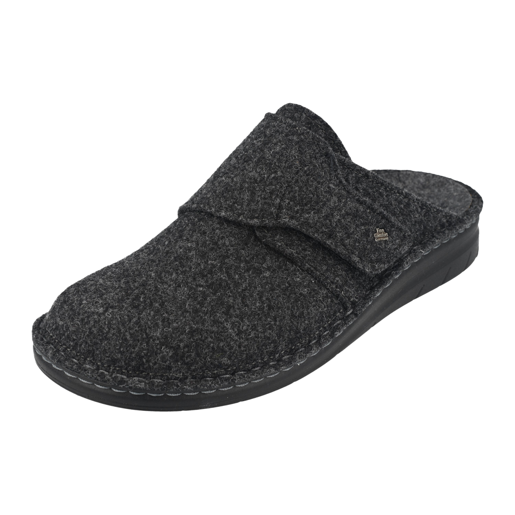 FINN COMFORT ZAMS CLOG ANTHRACITE WOOLFELT