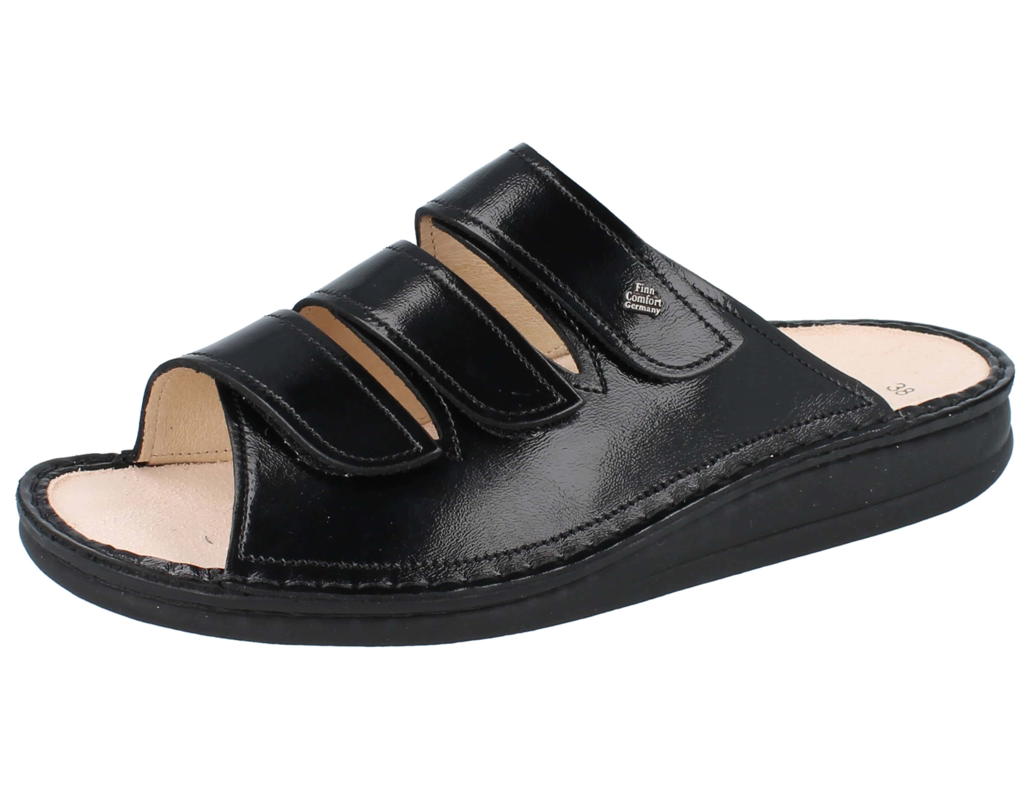 FINN COMFORT usa KORFU SANDAL BLACK nappa
