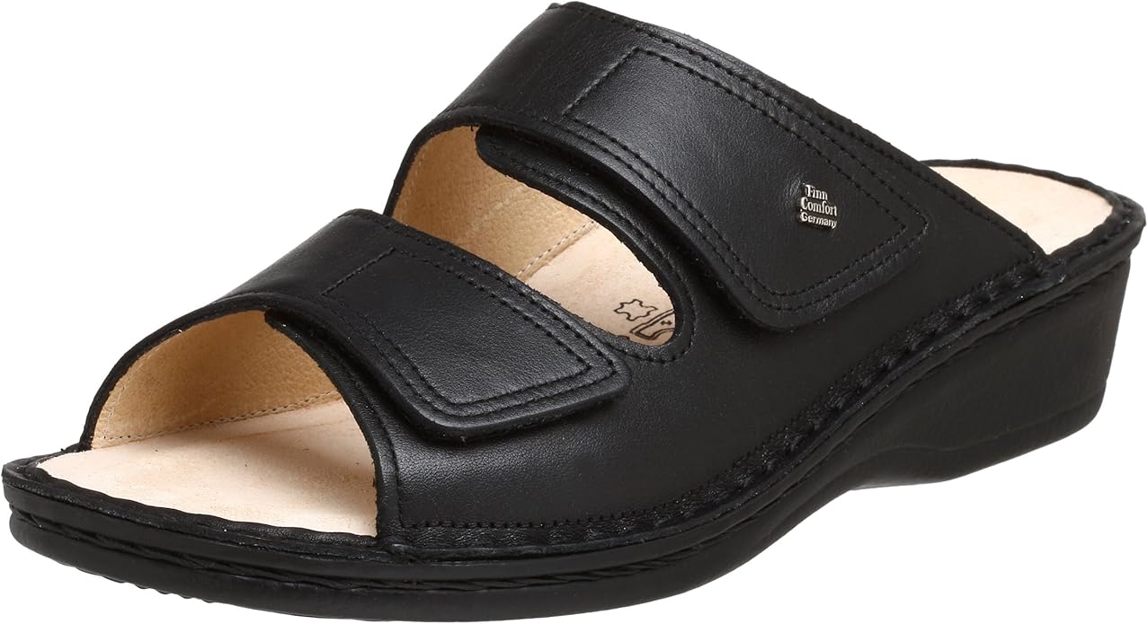 FINN COMFORT JAMAICA SANDAL SOFT BLACK NAPPA