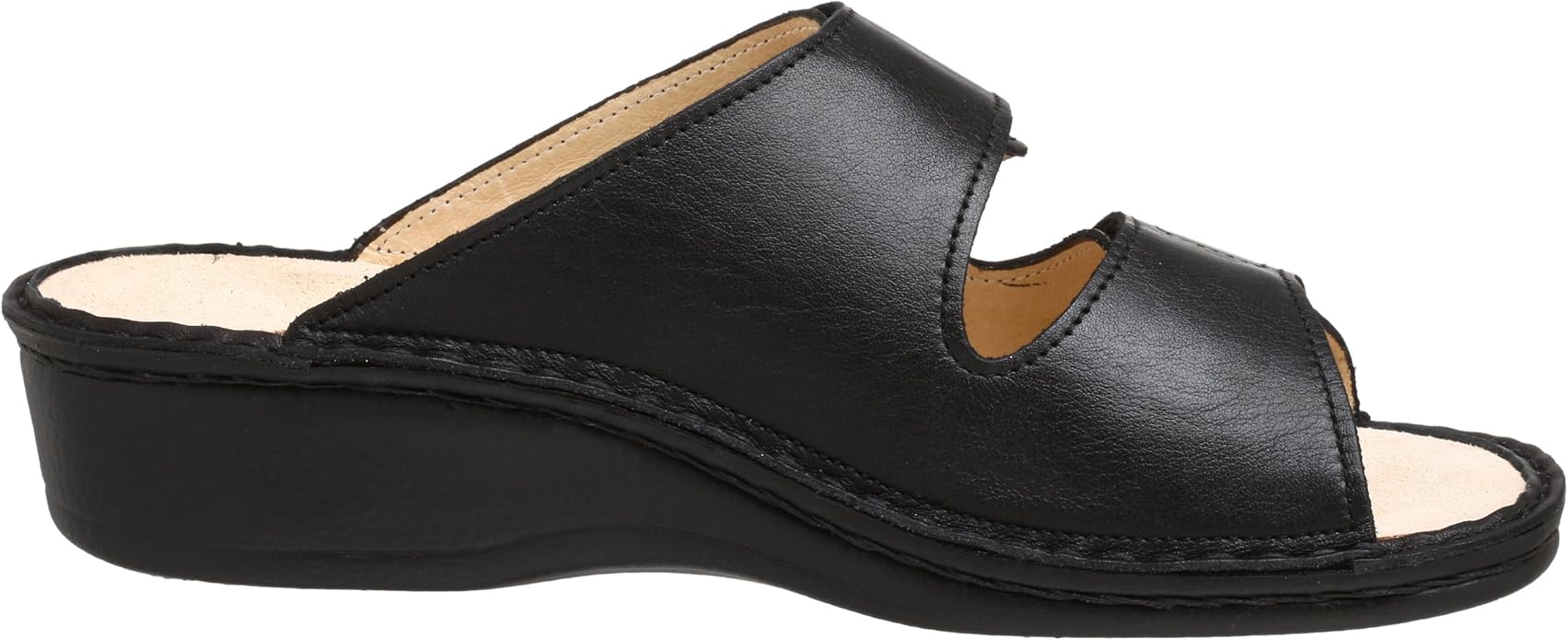 FINN COMFORT Jamaica Leather Women's Sandals | Black Nappa | Finn