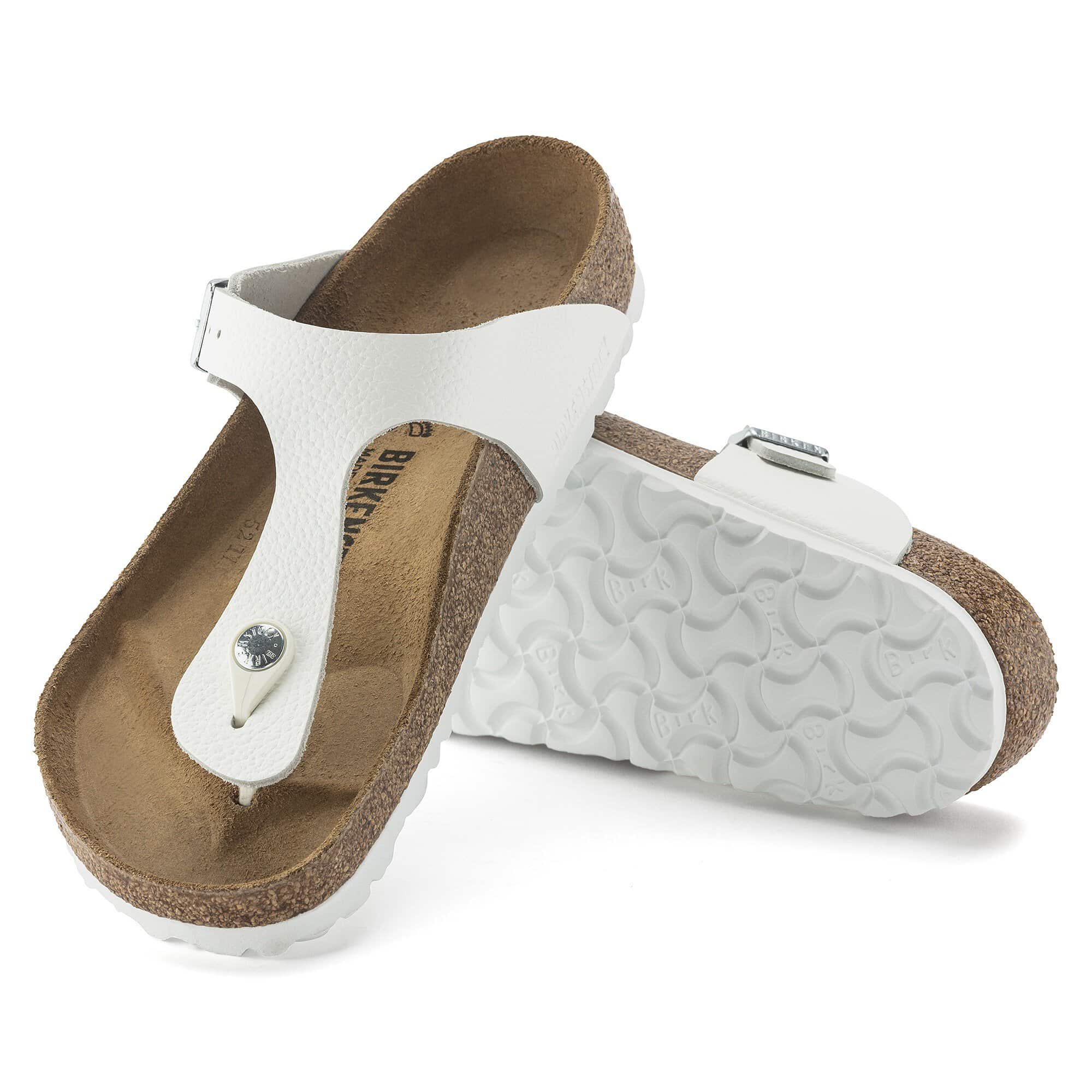 BIRKENSTOCK GIZEH CUIR BLANC