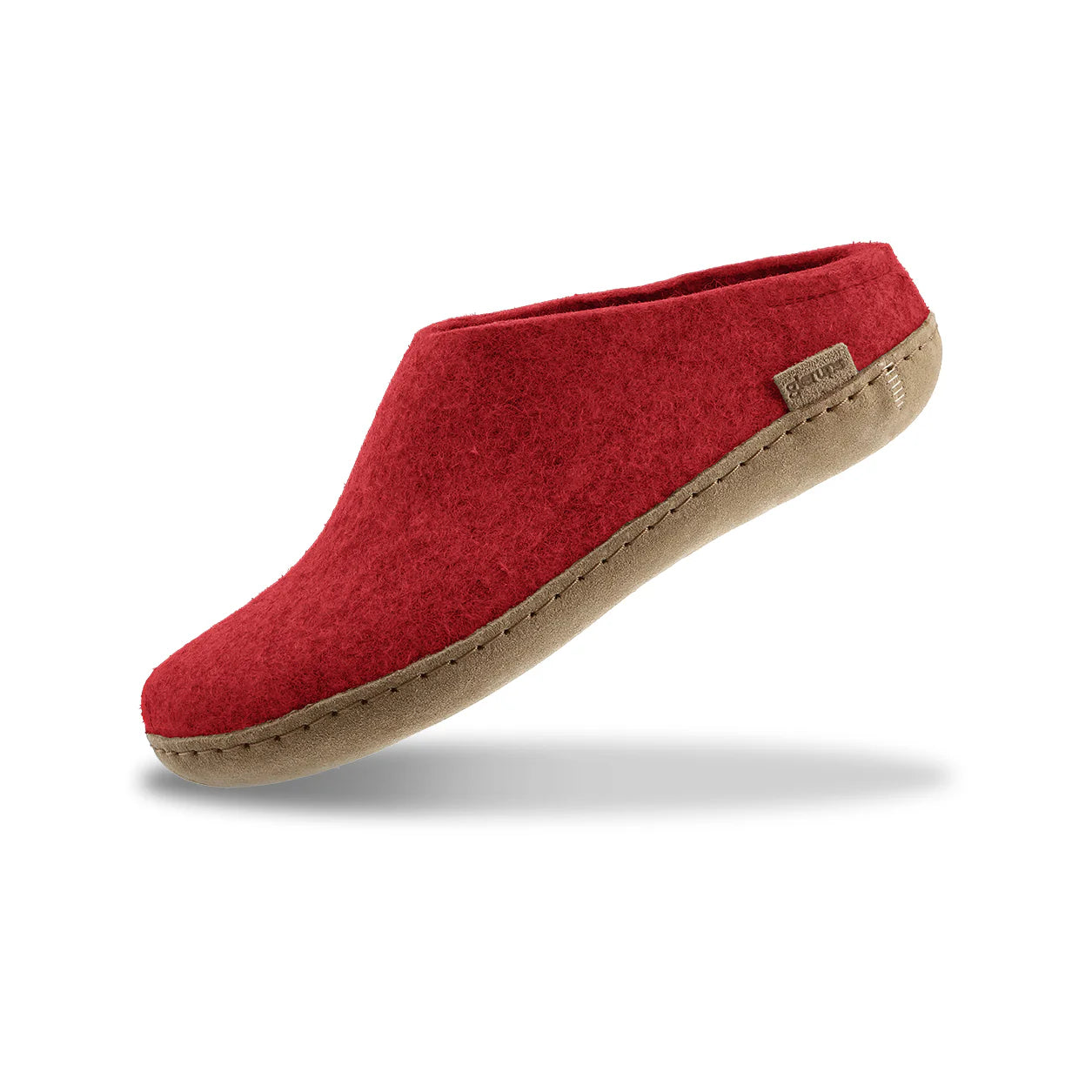 CHAUSSONS GLERUPS SLIP SUR CUIR ROUGE