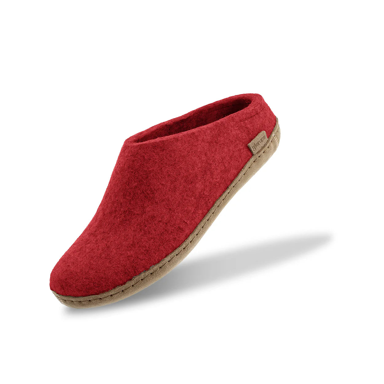 CHAUSSONS GLERUPS SLIP SUR CUIR ROUGE