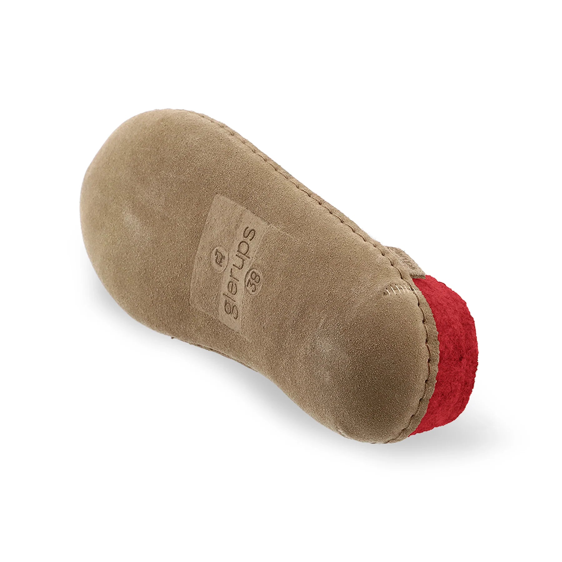 CHAUSSONS GLERUPS SLIP SUR CUIR ROUGE