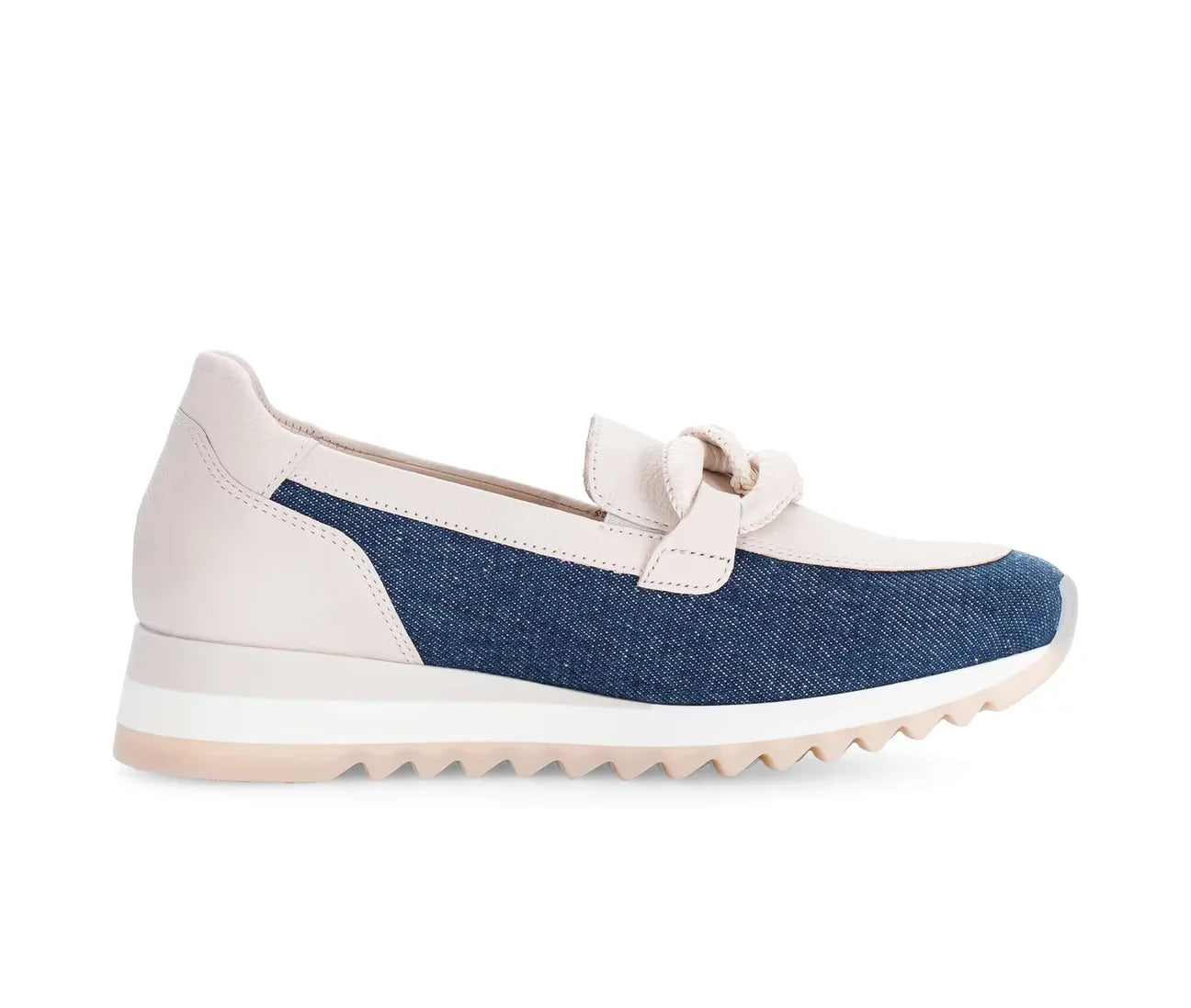 MOCASSINS GABOR CHAÎNE 43 471 46 BLEU DENIM CRÈME