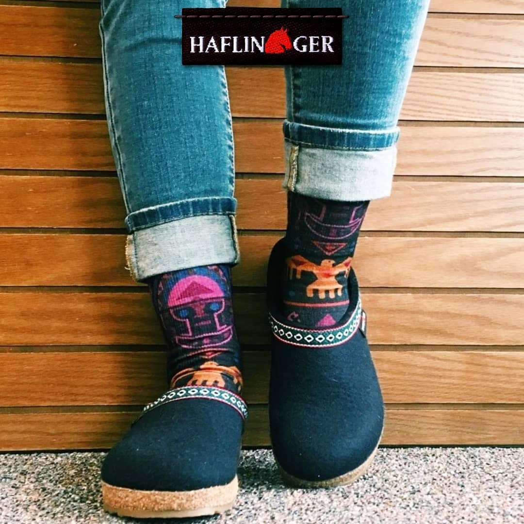 HAFLINGER ZIG ZAG SLIPPERS