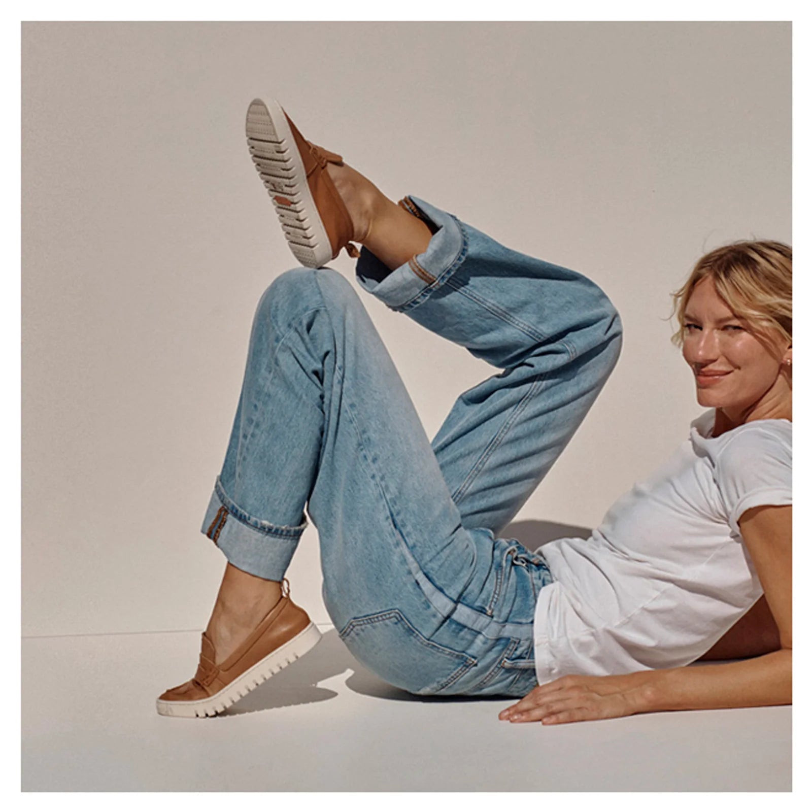 Mocassins VIONIC UPTOWN en cuir camel