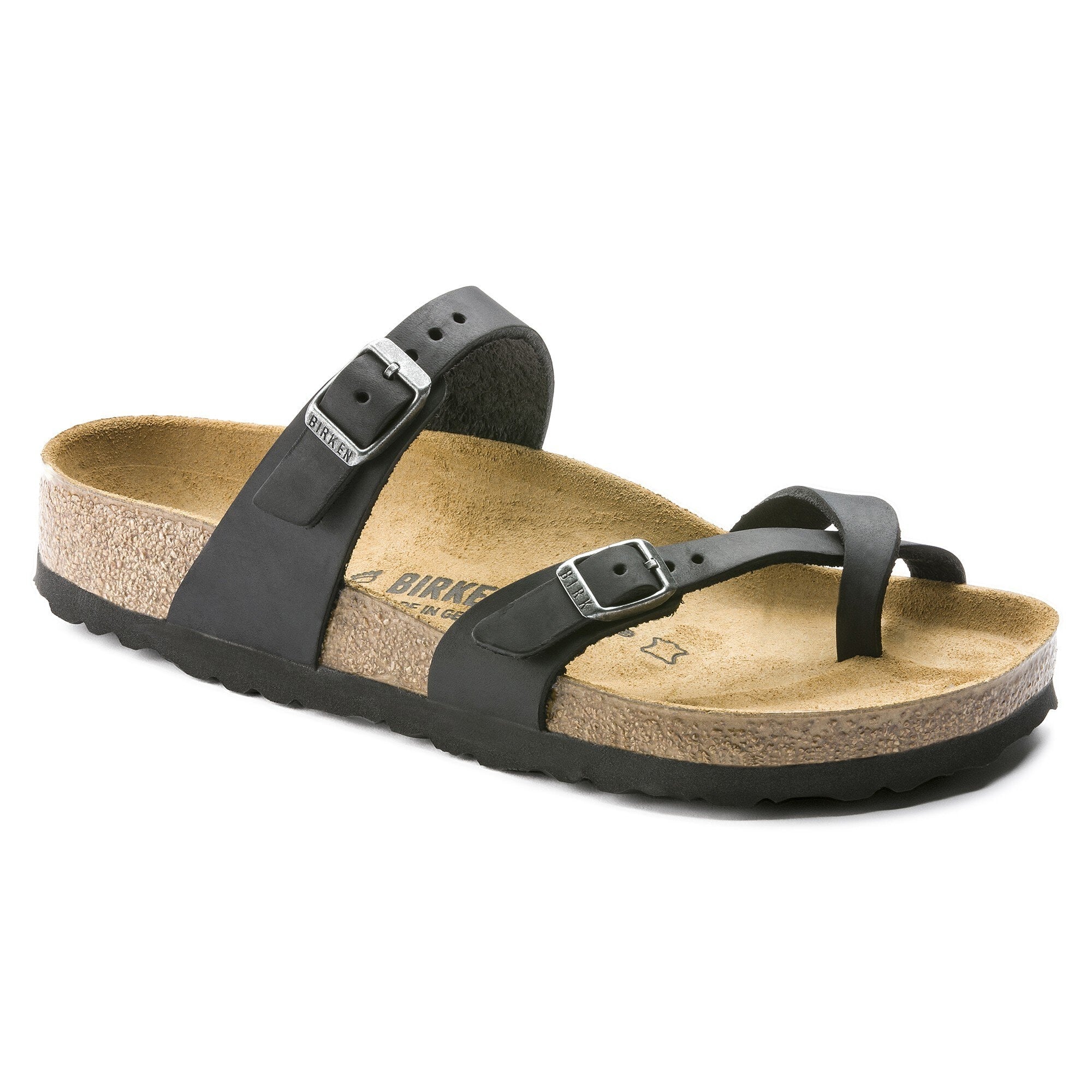 BIRKENSTOCK MAYARI CUIR HUILÉ NOIR