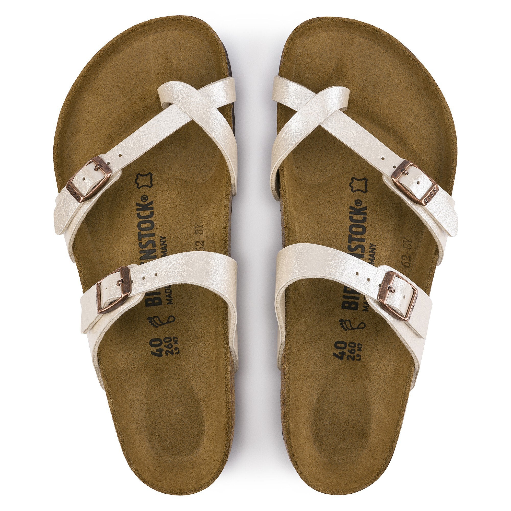 BIRKENSTOCK MAYARI BIRKO FLOR GRACEFUL PEARL WHITE