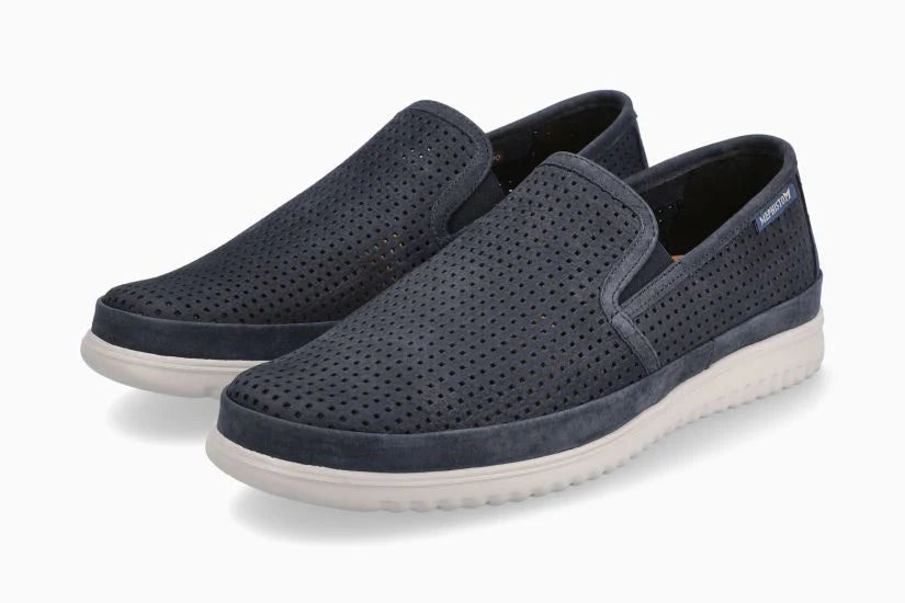 MEPHISTO Tiago navy men's loafers, pair view