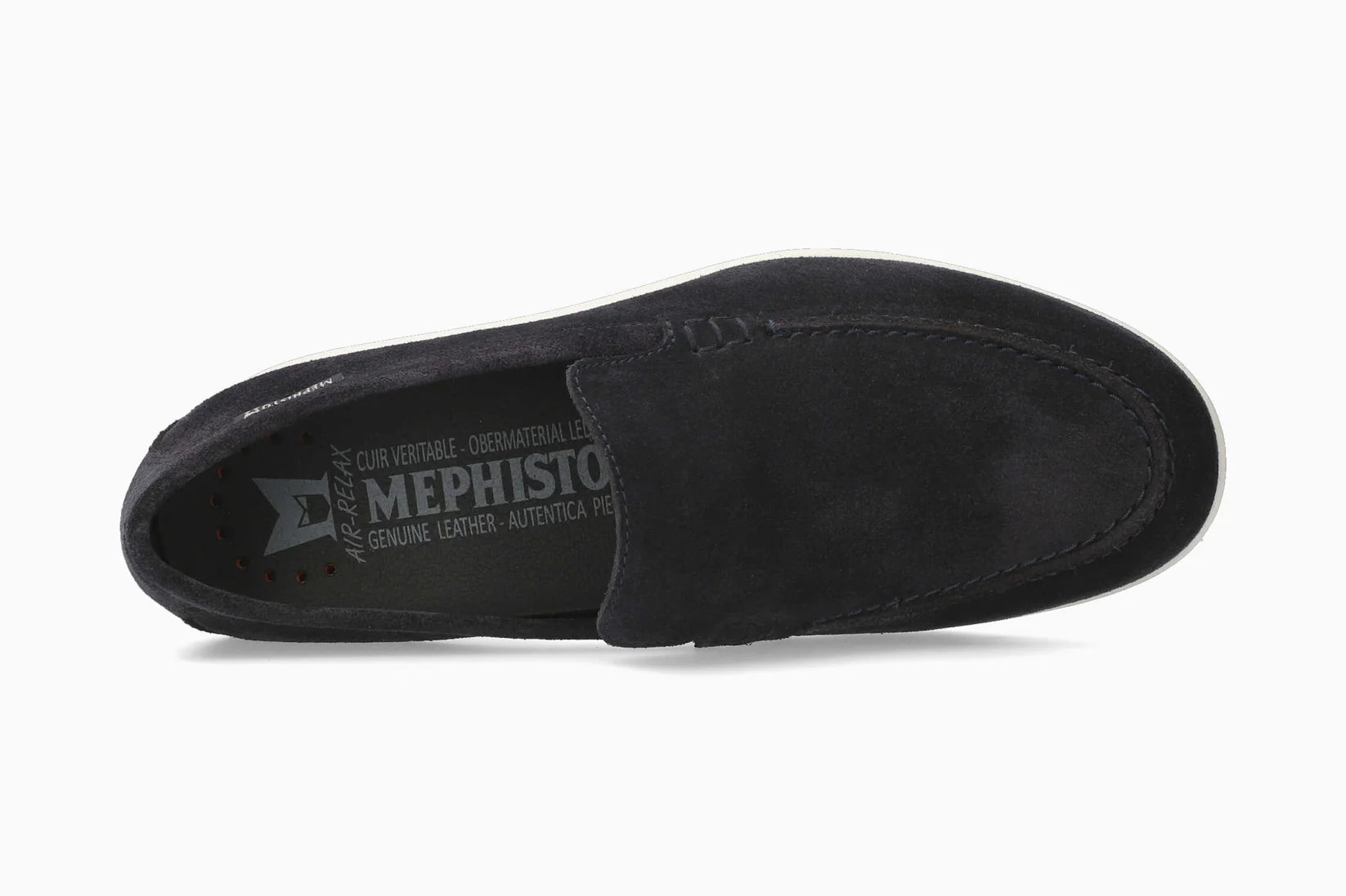 Blue Mephsito Valner Men's Loafer shoe with visible branding on a white background