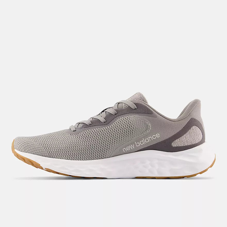 New Balance Fresh Foam Arishi v4 men’s running shoe marblehead grey right side view with Fresh Foam midsole cushioning