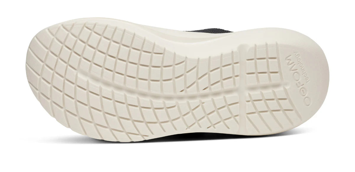 OOFOS OOMY ZEN CHALK SLIP ON NOIR POUR FEMMES