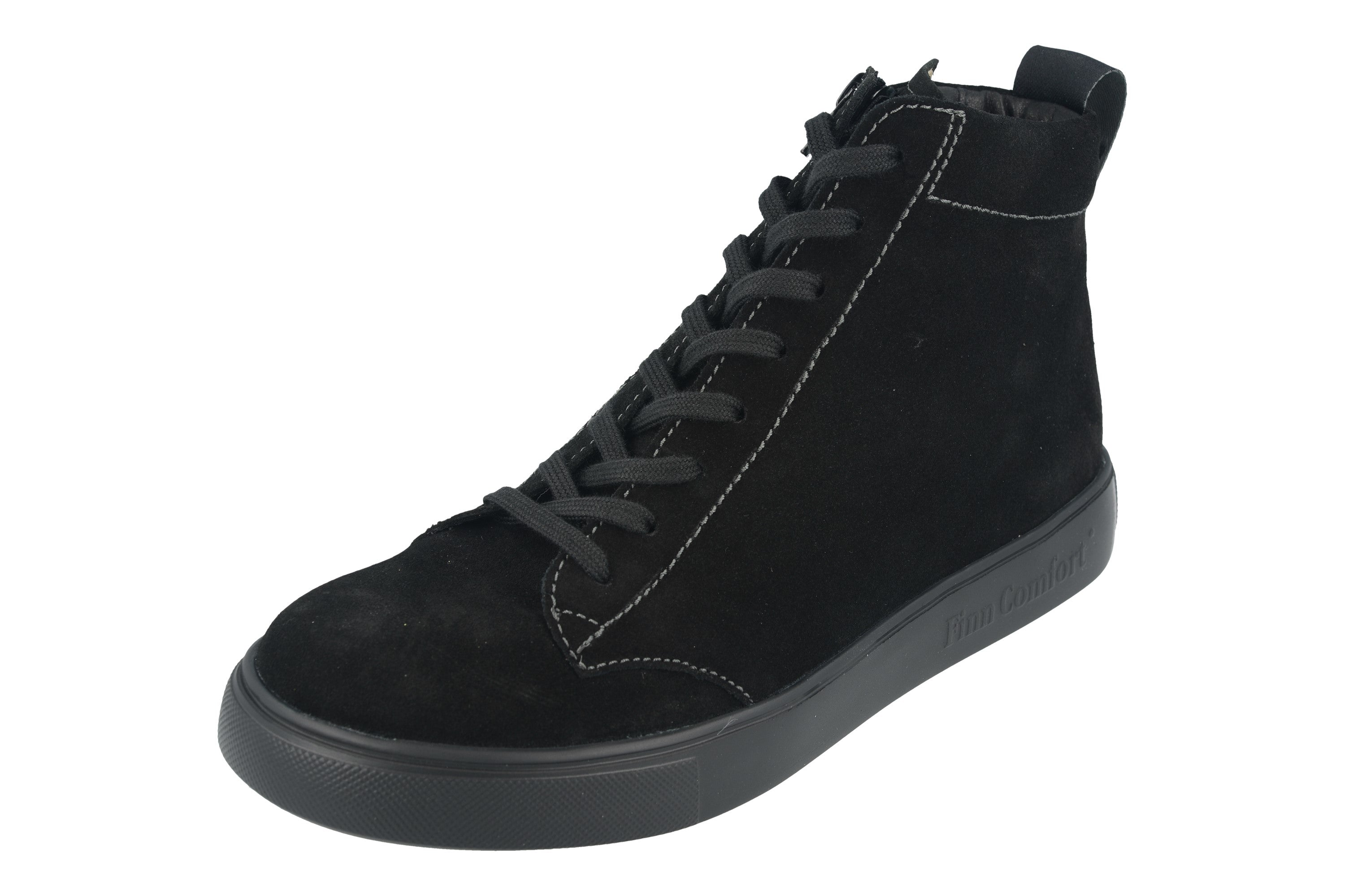 FINN COMFORT PISCO BOOT BLACK VELOUR (ZIPPER)