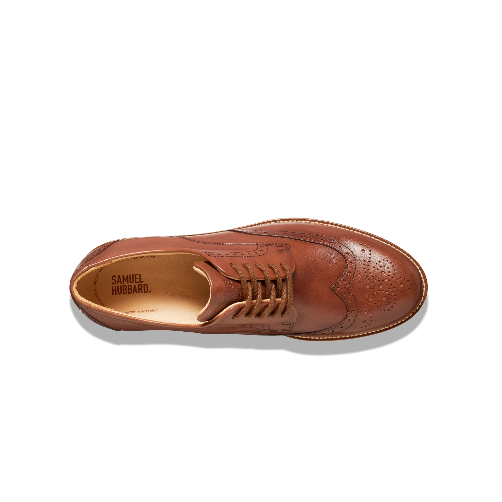 SAMUEL HUBBARD TIPPING POINT OXFORD CUIR BRUN WHISKY