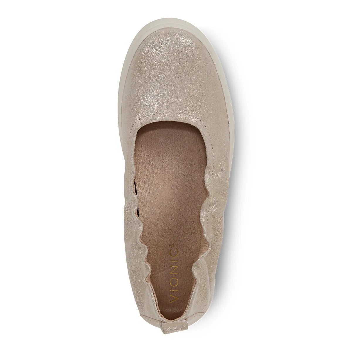 VIONIC UPTOWN LEATHER WOMEN'S BALLET FLAT