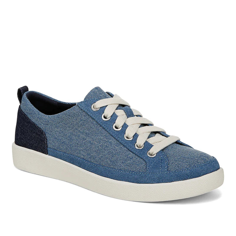 BASKETS VIONIC WINNY À LACETS EN DENIM CLAIR