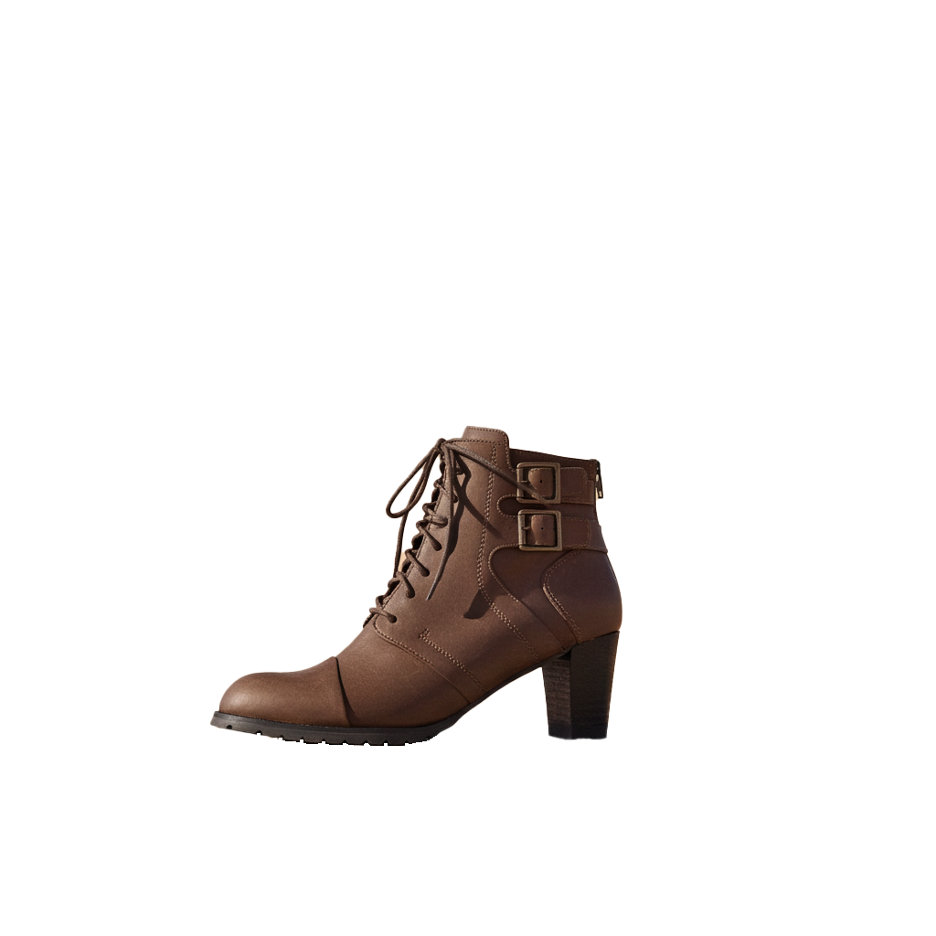 Ziera Kiki Lace Buckle Zipper Heel