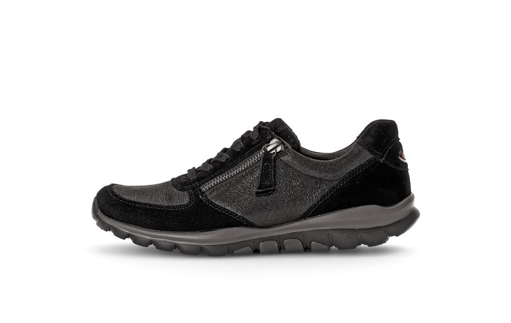 GABOR SNEAKER MH ZIP 56.968.37 BLACK LEATHER