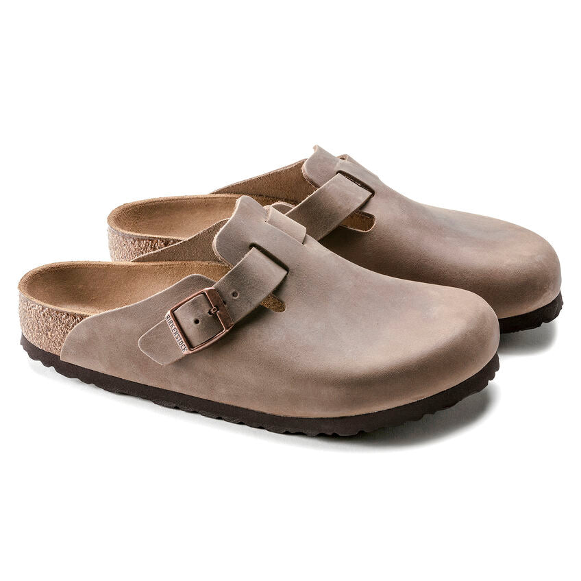 BIRKENSTOCK BOSTON CUIR HUILÉ MARRON TABAC