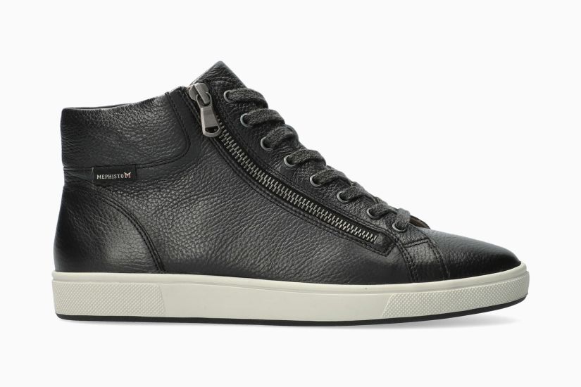 BOTTINES MEPHISTO NOLITA AVEC FERMETURE ÉCLAIR LATÉRALE EN CUIR NOIR