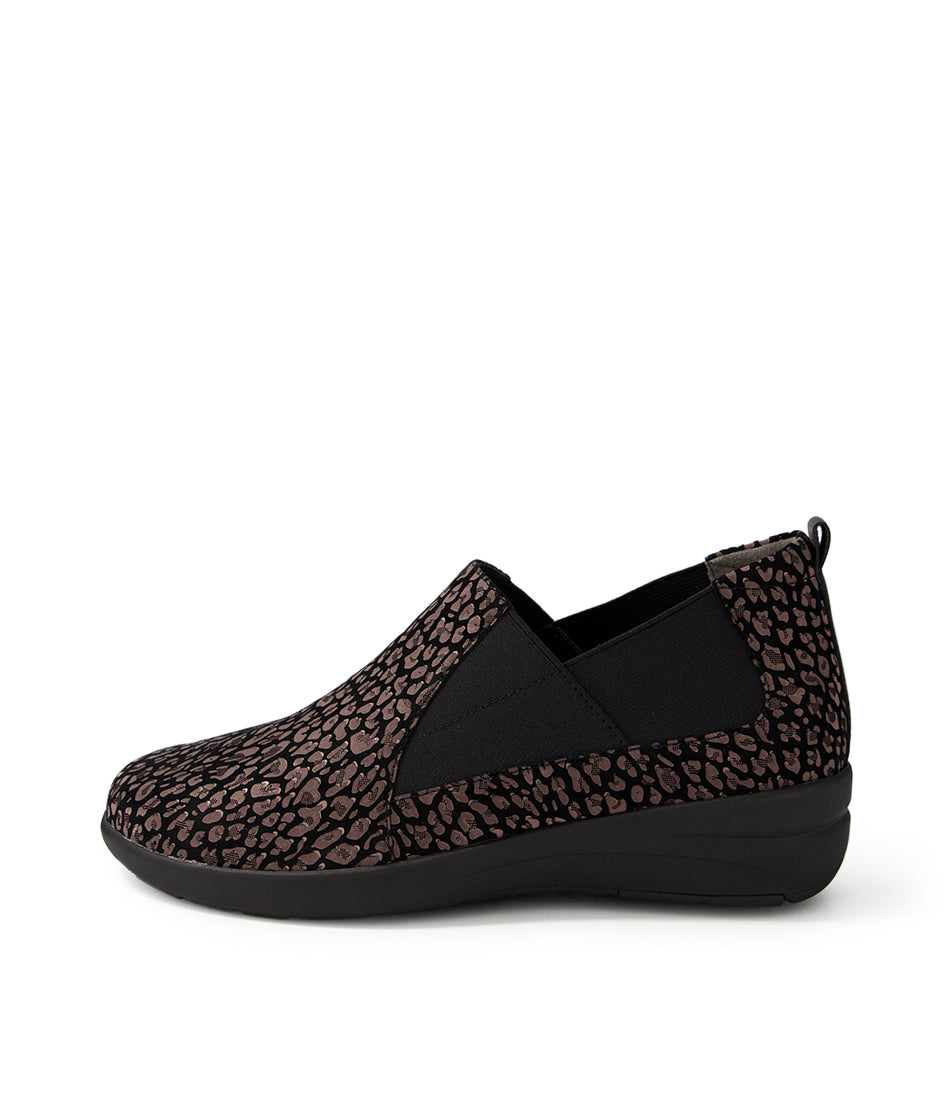 ZIERA NOSLEN CUIR LÉOPARD ÉTAIN NOIR