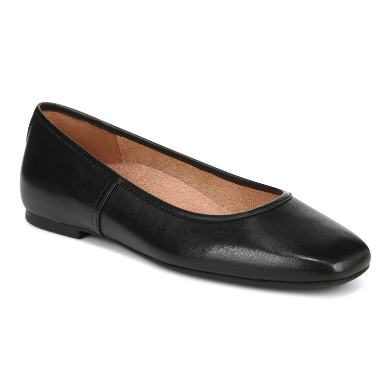 Ballerines plates VIONIC ORINDA en cuir noir