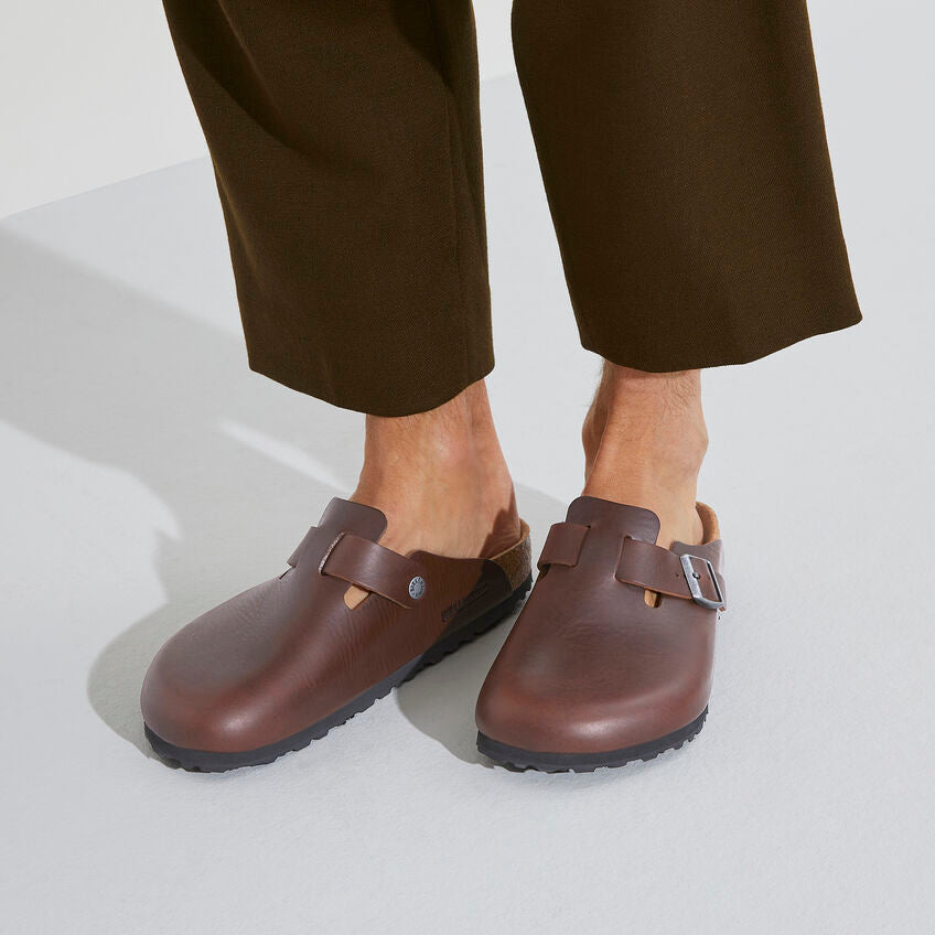 BIRKENSTOCK BOSTON GRIP VINTAGE ROAST LEATHER