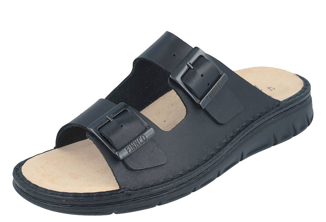 SANDALE FINN COMFORT CAYMAN SOUPLE NOIRE WESTERN
