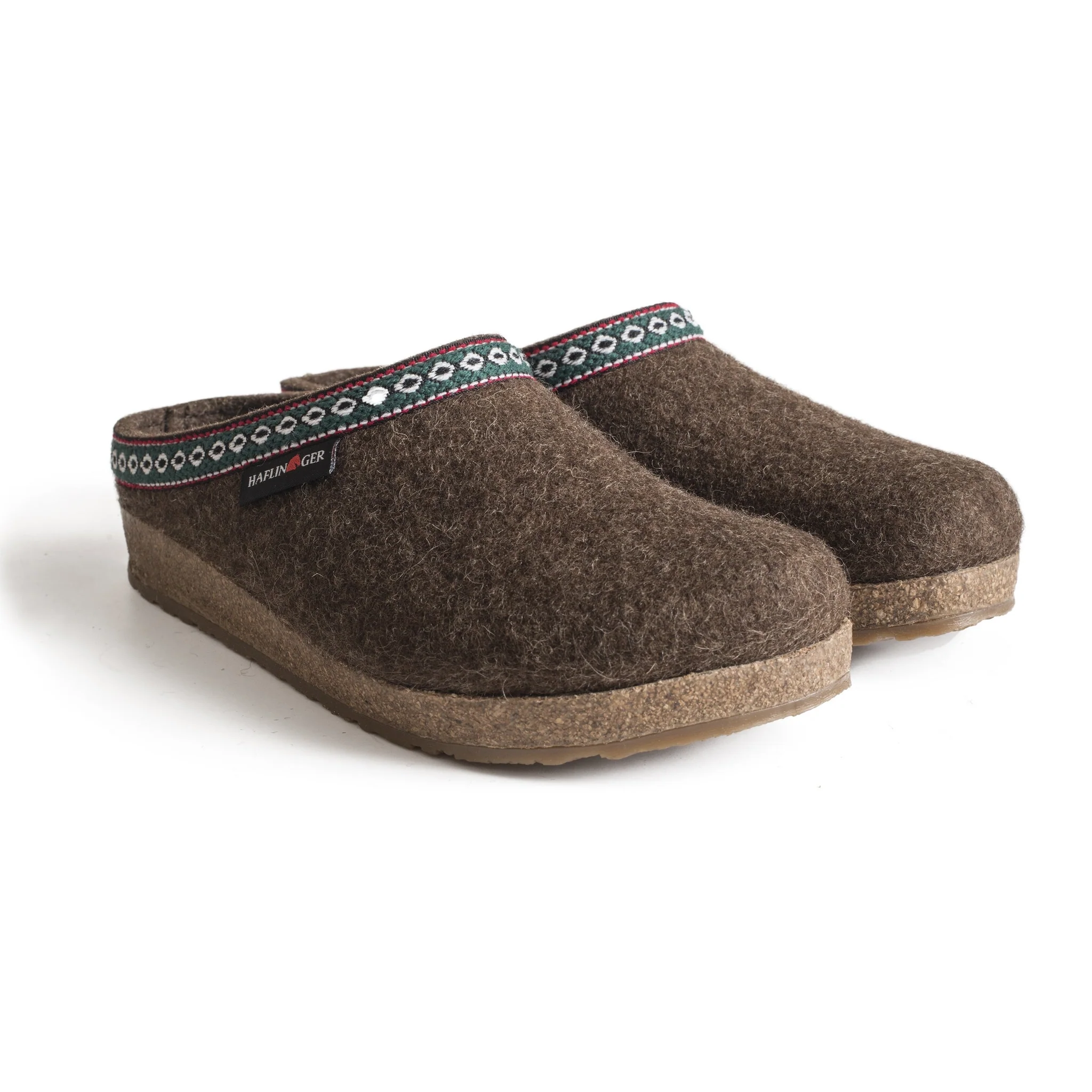 HAFLINGER CLASSIC GRIZZLY SLIPPERS CHOCOLATE