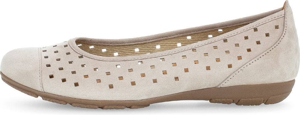 GABOR BALLET PERF 64 169 12 LINEN SOFT NUBUCK