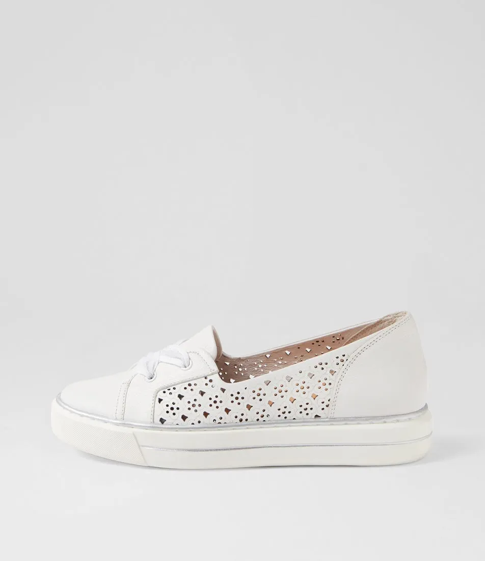 BASKETS ZIERA KENJI EN CUIR BLANC