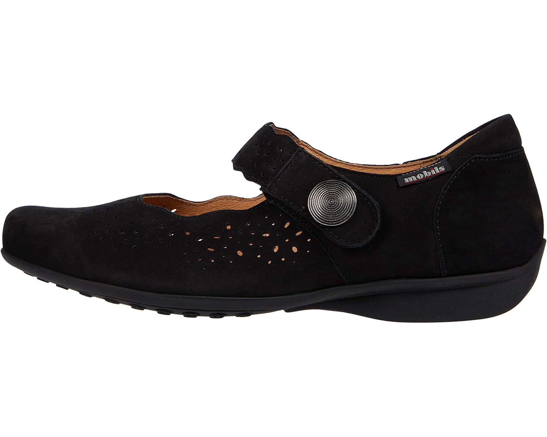 MEPHISTO FABIENNE BALLERINA BLACK BUCKSOFT